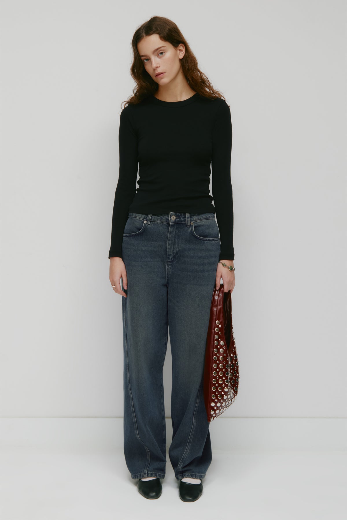 Women's Micro Rib Longsleeve in Black