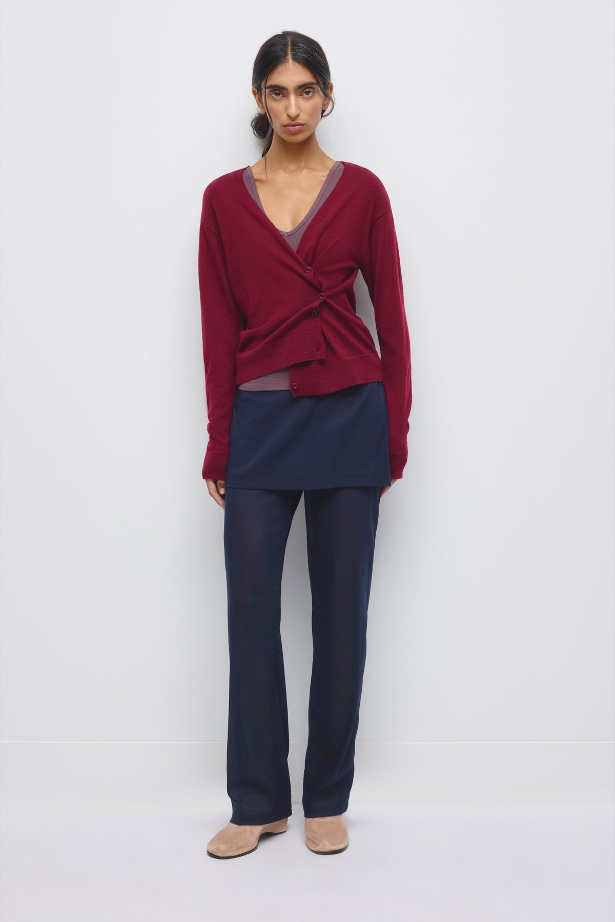 Women's Mona Merino Cardigan in Tawny Port