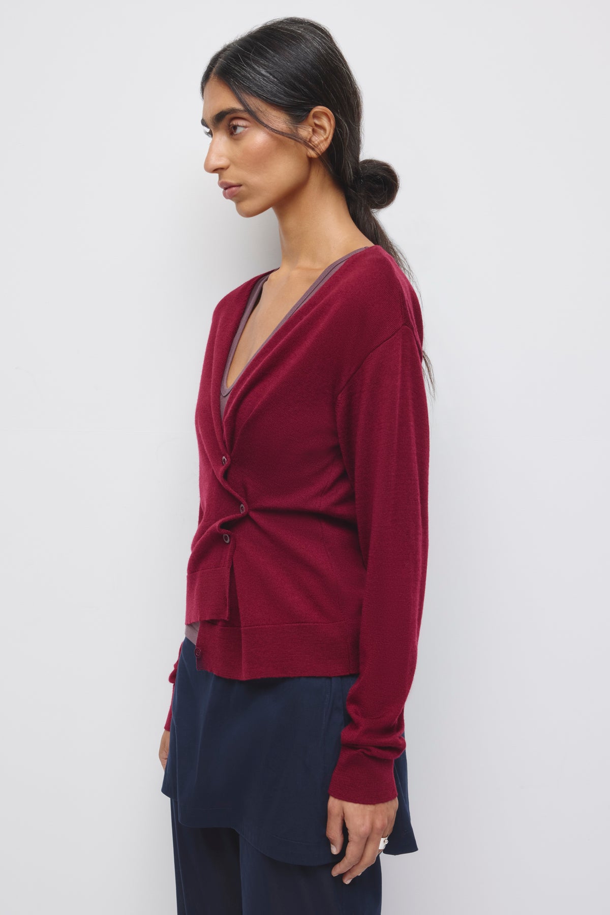 Women's Mona Merino Cardigan in Tawny Port