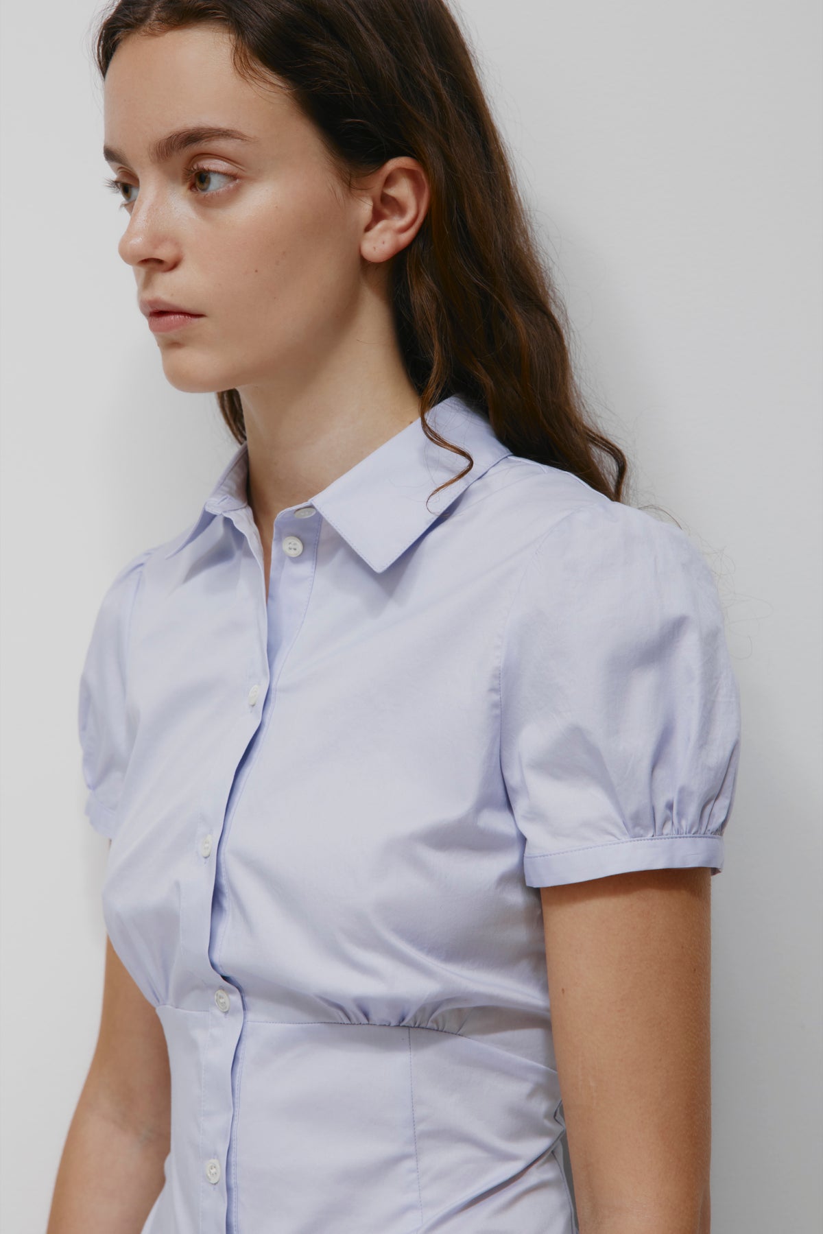 Women's Puff Sleeve Shirt in Thistle