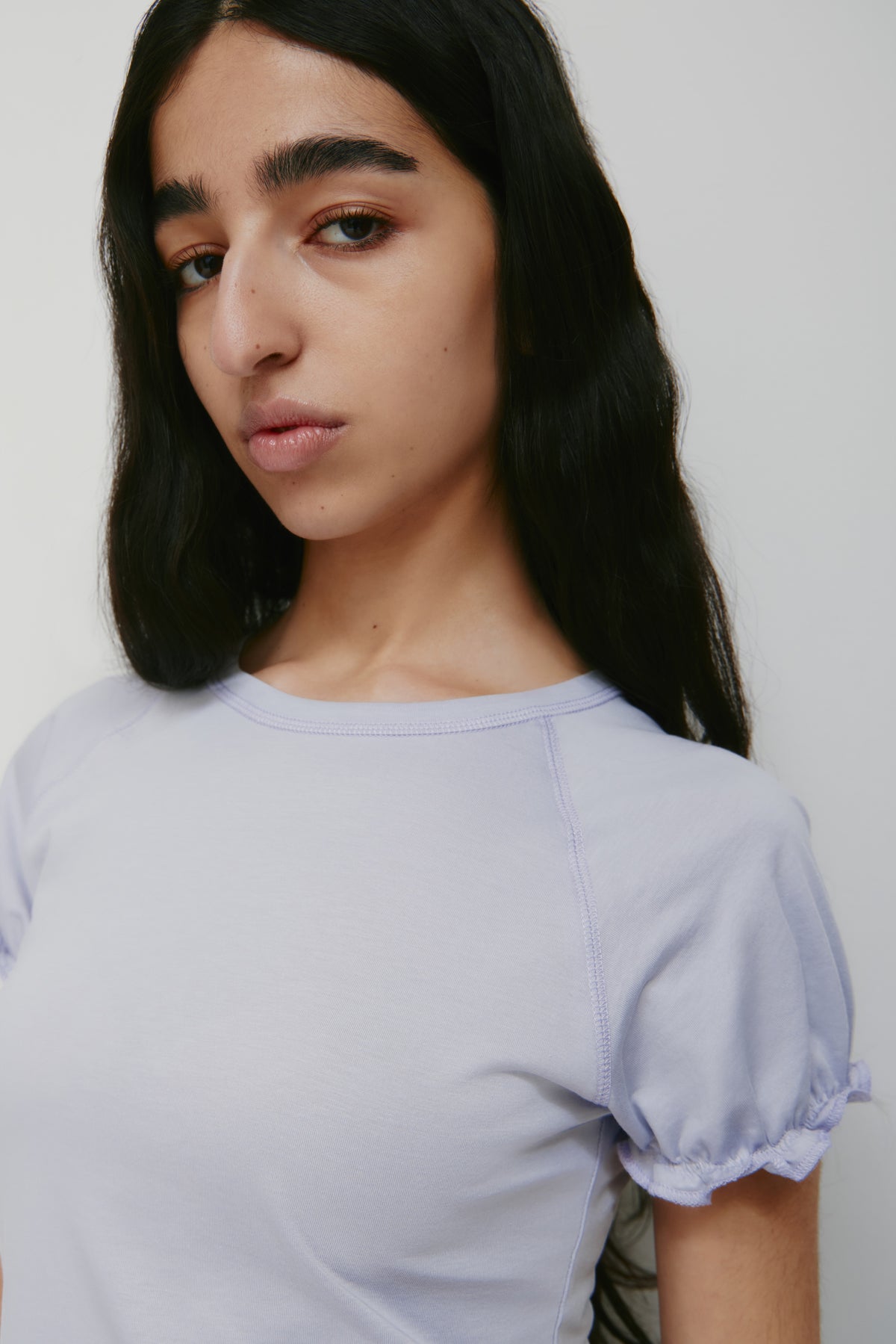 Women's Puff Sleeve Tee in Thistle