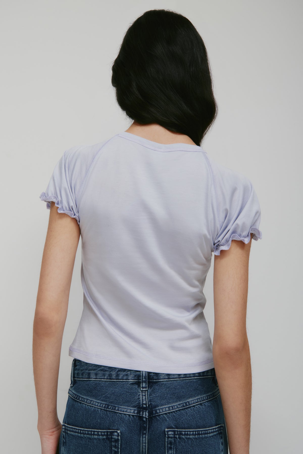Women's Puff Sleeve Tee in Thistle