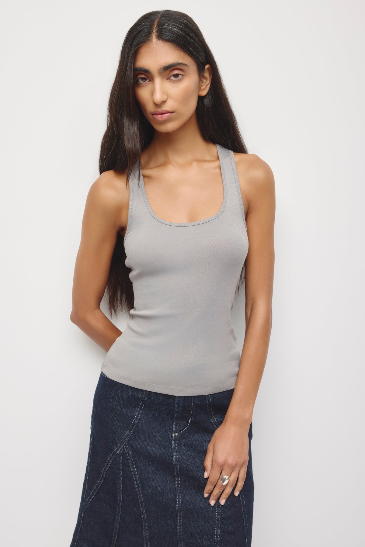 Model is 5’8” and is wearing a size XS.
