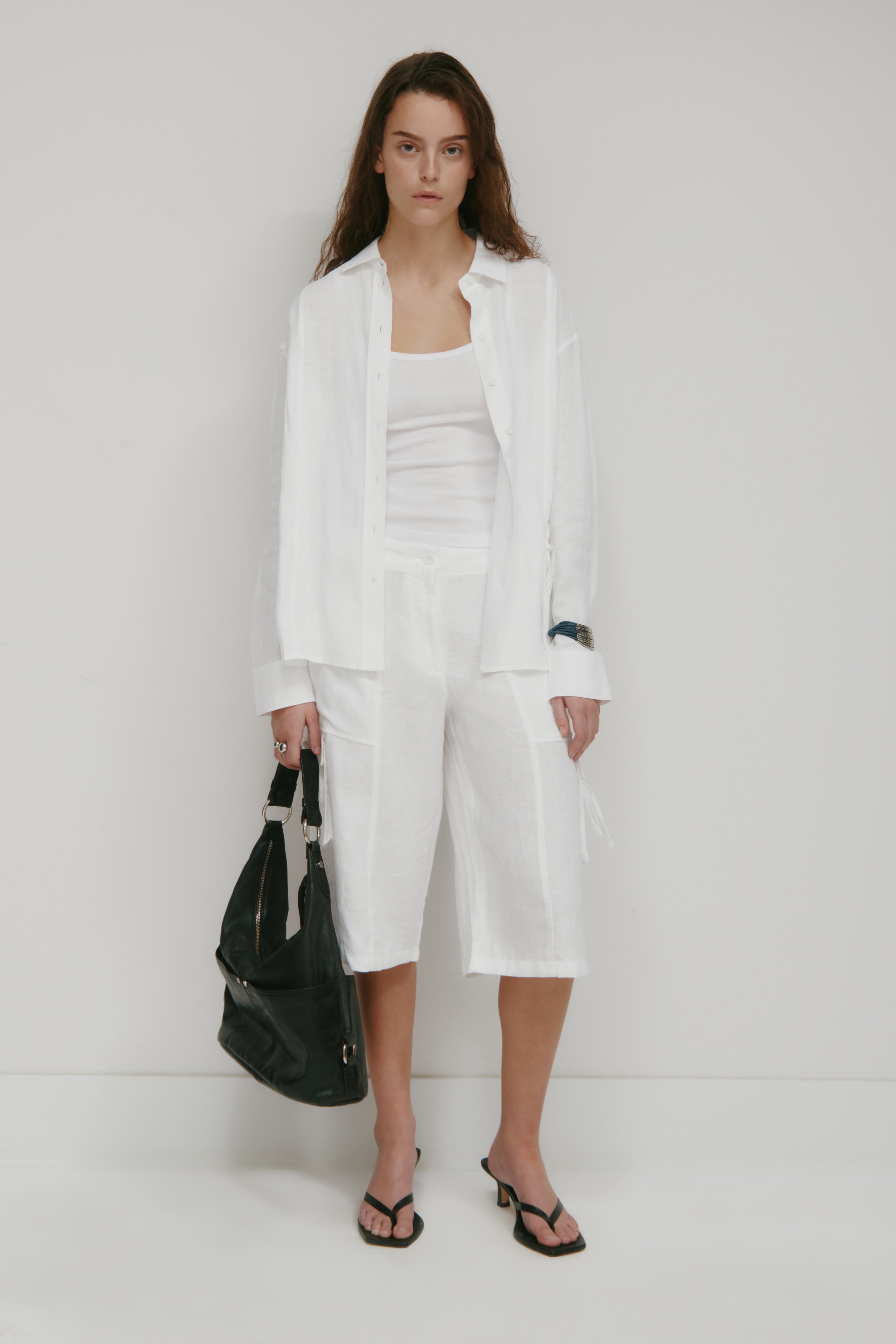 Women's Sila Linen Tie Short in White