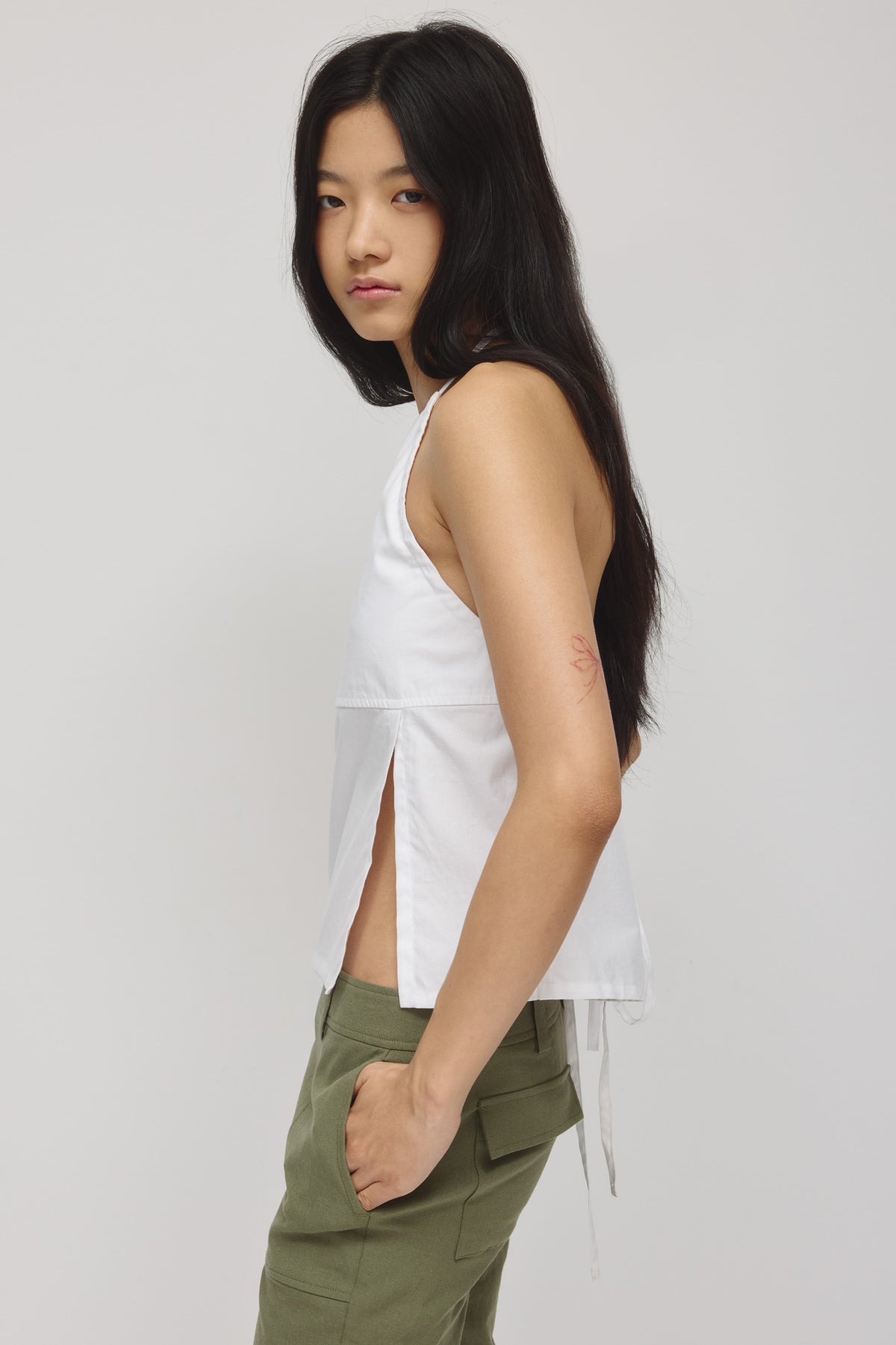 Women's Tala Apron Halter in White