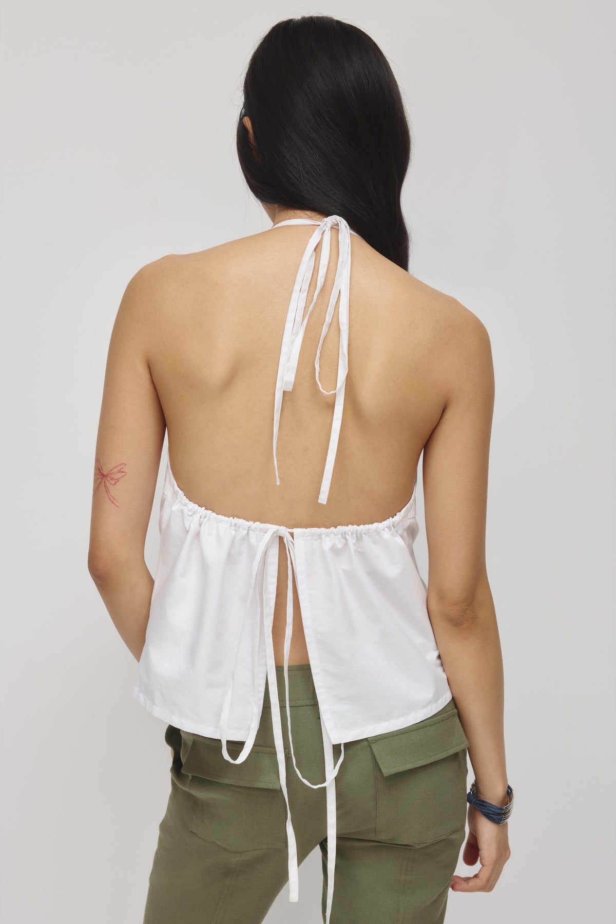 Women's Tala Apron Halter in White