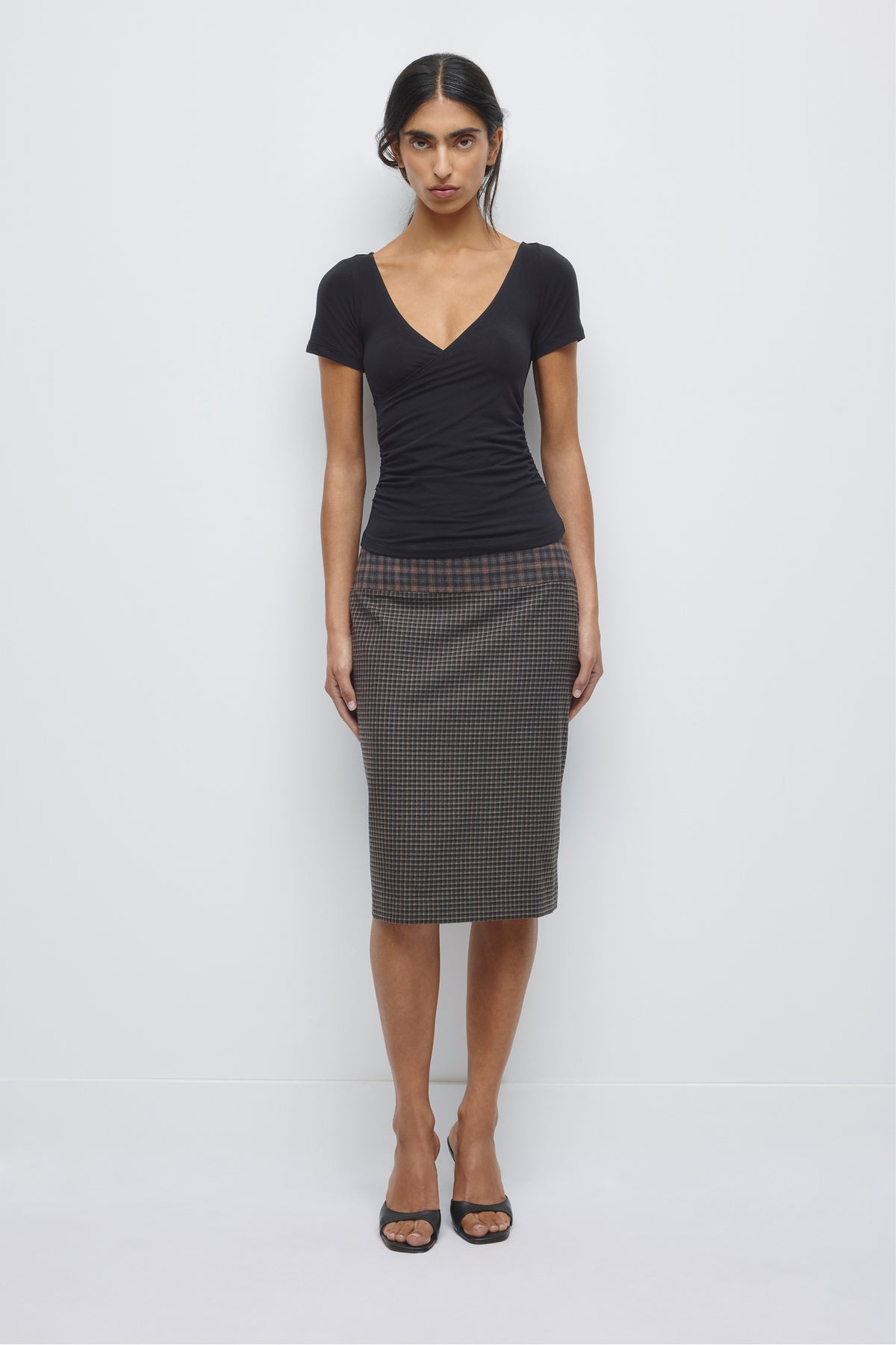 Women's Thana Wrap Top in Black
