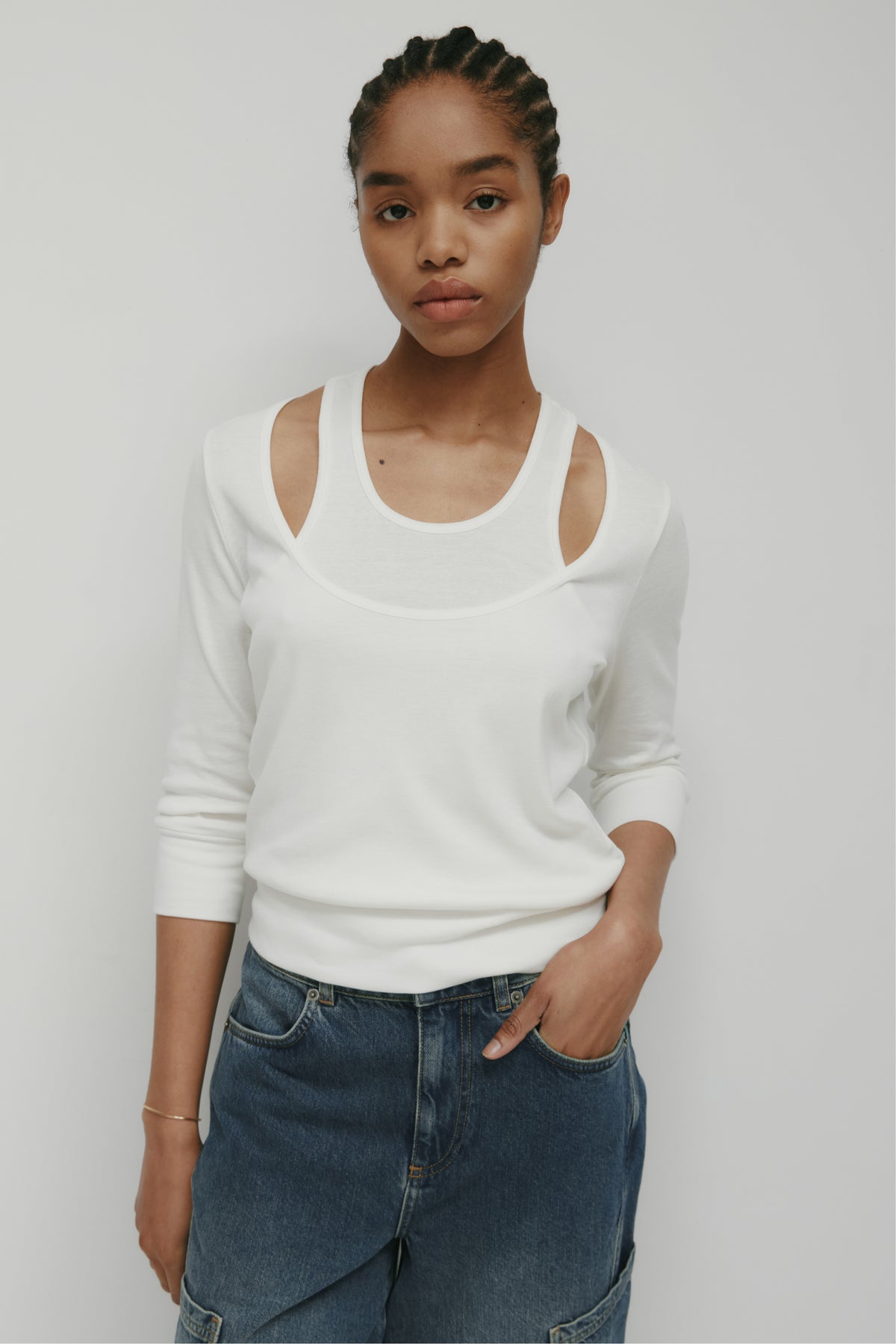 Model is 5’8” and is wearing a size XS.