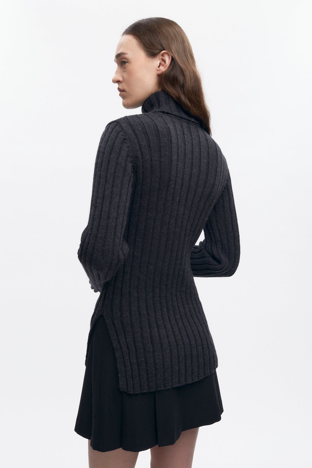 Women's 90's Turtleneck in Dark Charcoal