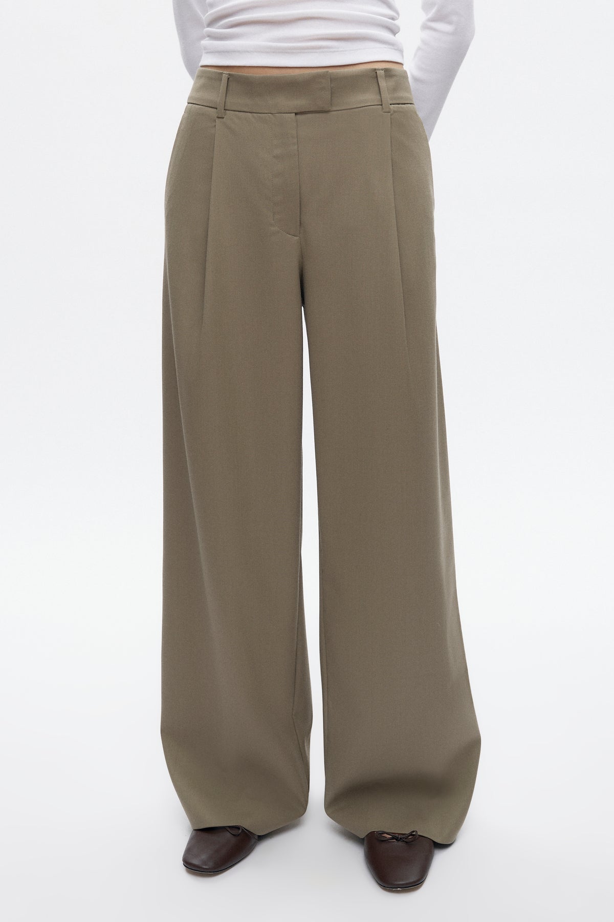 Pantalon en laine Amun pour femme en desert