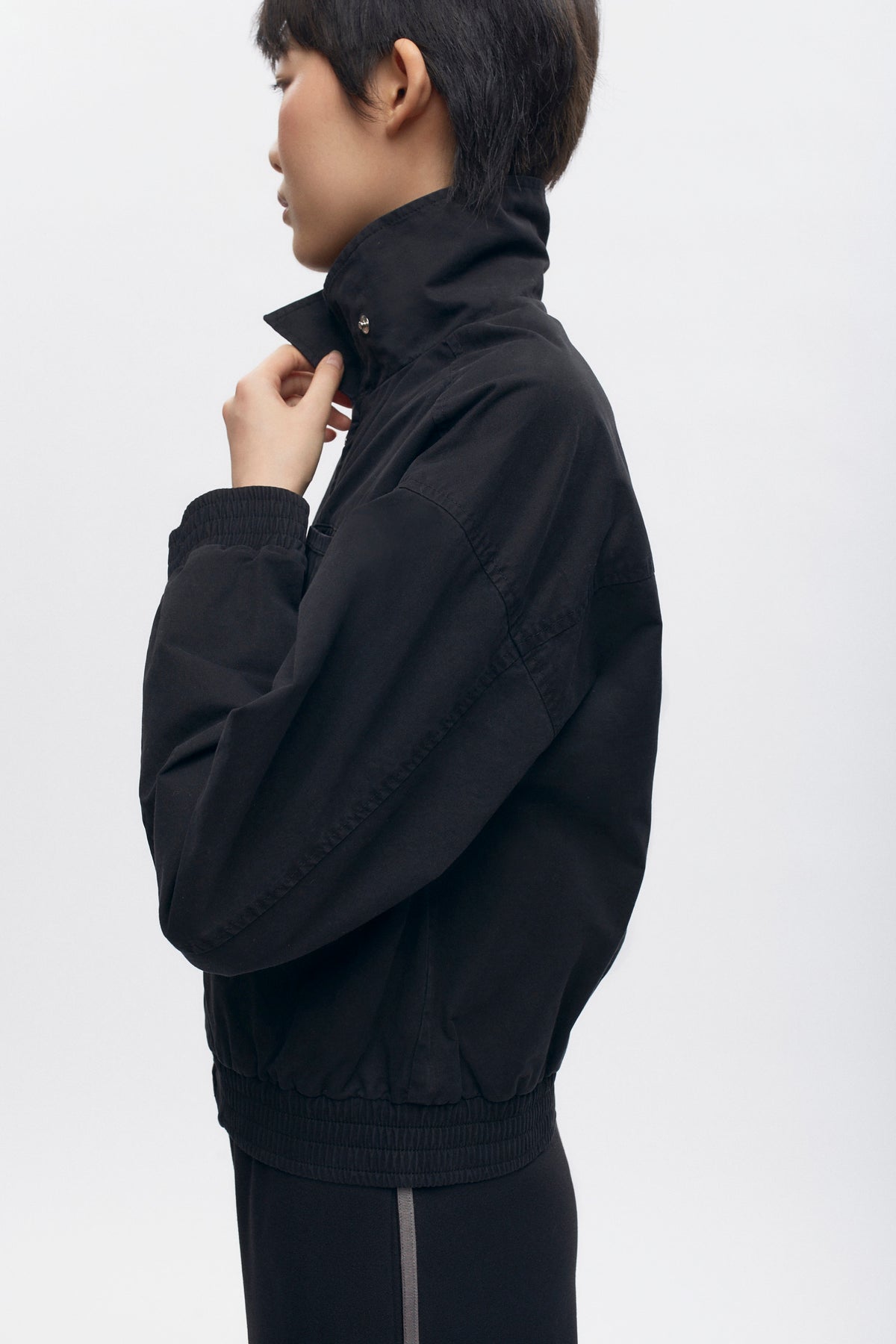 Blouson aviateur pour femme en noir