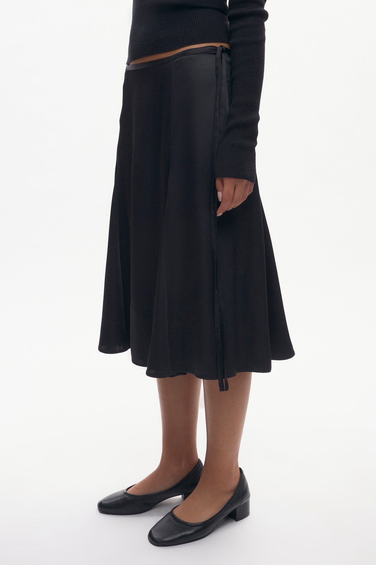 Jupe midi Cleo pour femme en noir
