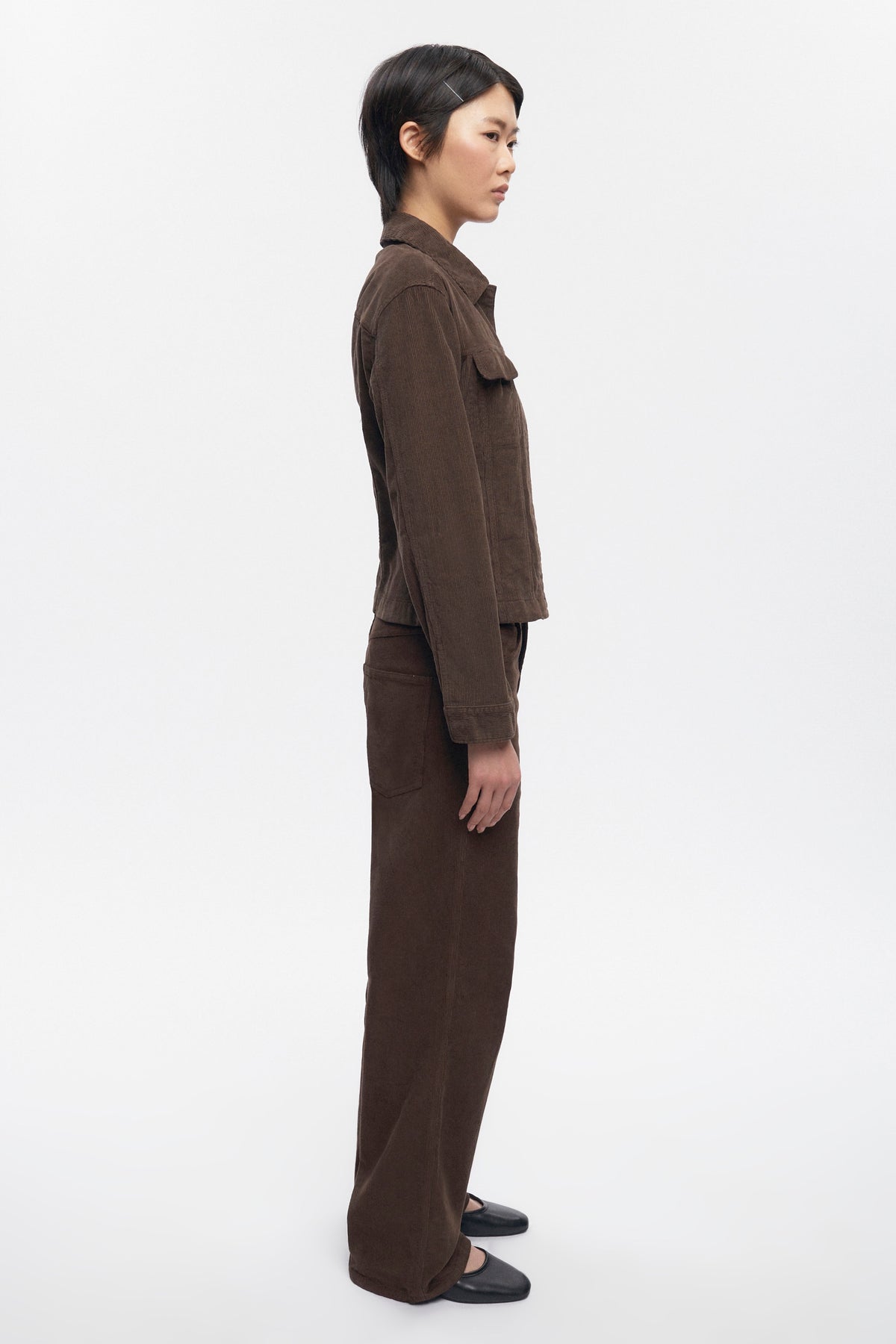 Women's Cord Jacket in Coffee Bean