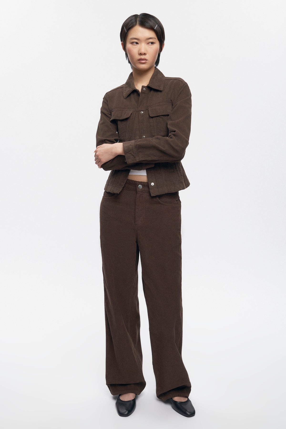 Women's Cord Taba Pant in Coffee Bean