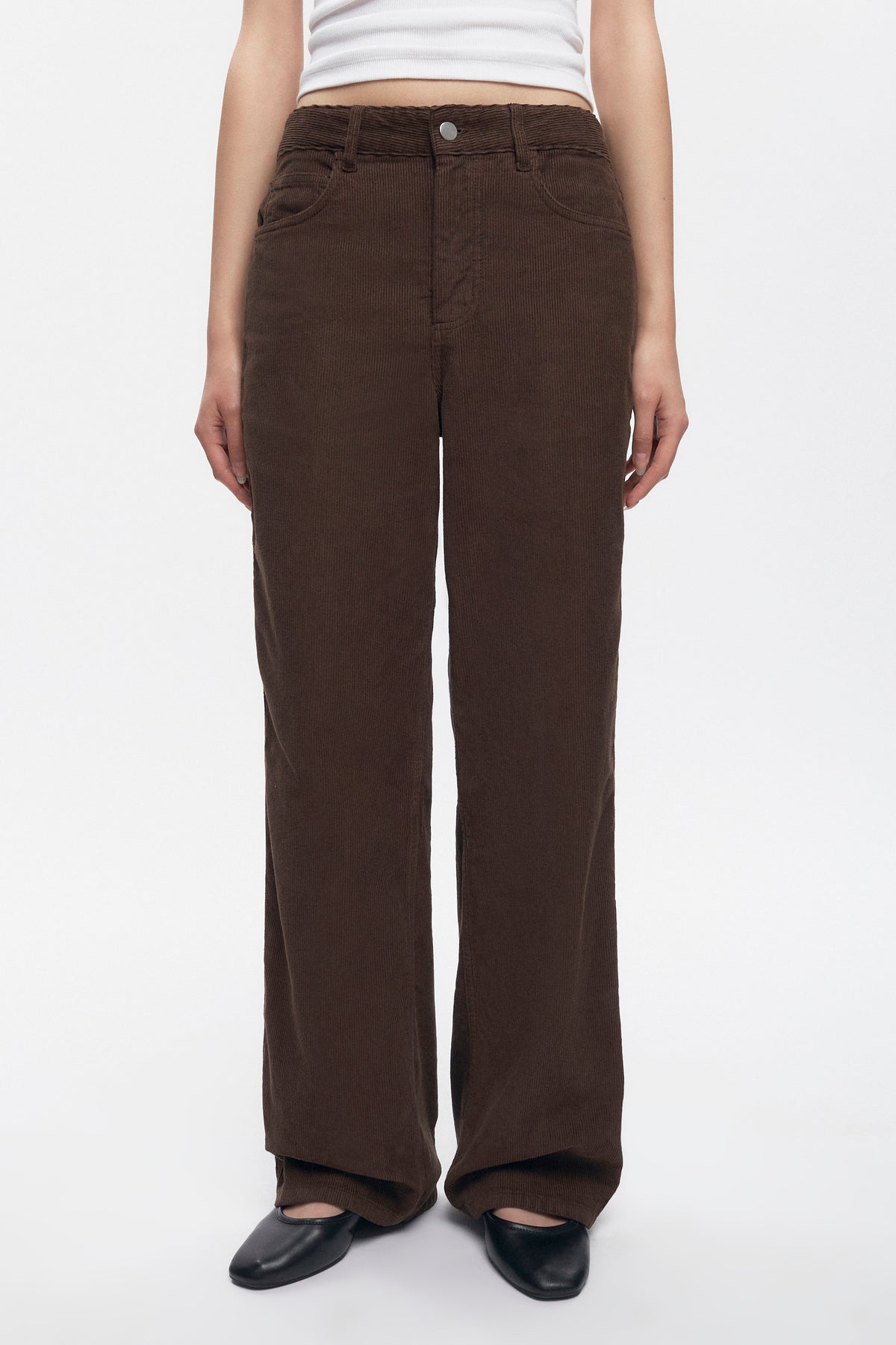Women's Cord Taba Pant in Coffee Bean