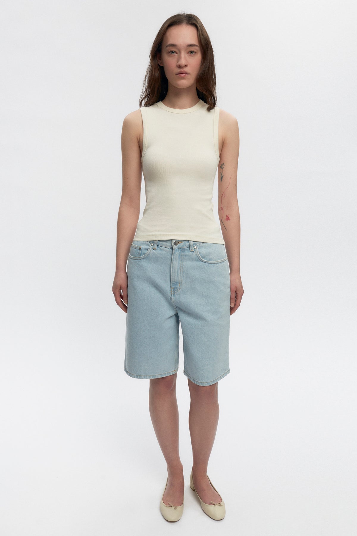 Women's Cut Off Tank in Marshmallow