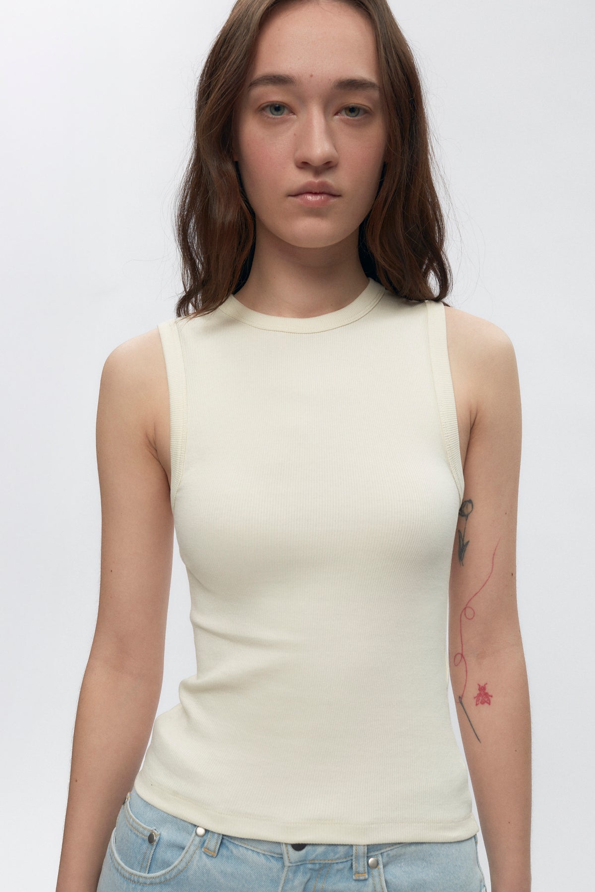 Cut Off Tank Marshmallow