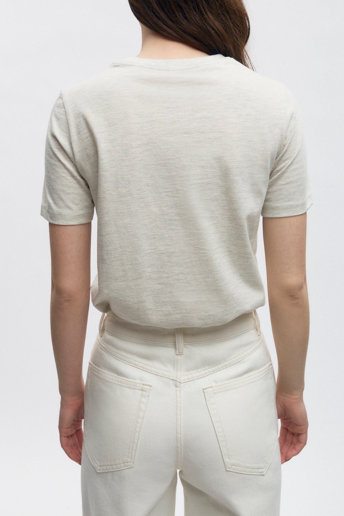 Women's Essential Crew in Oat Melange