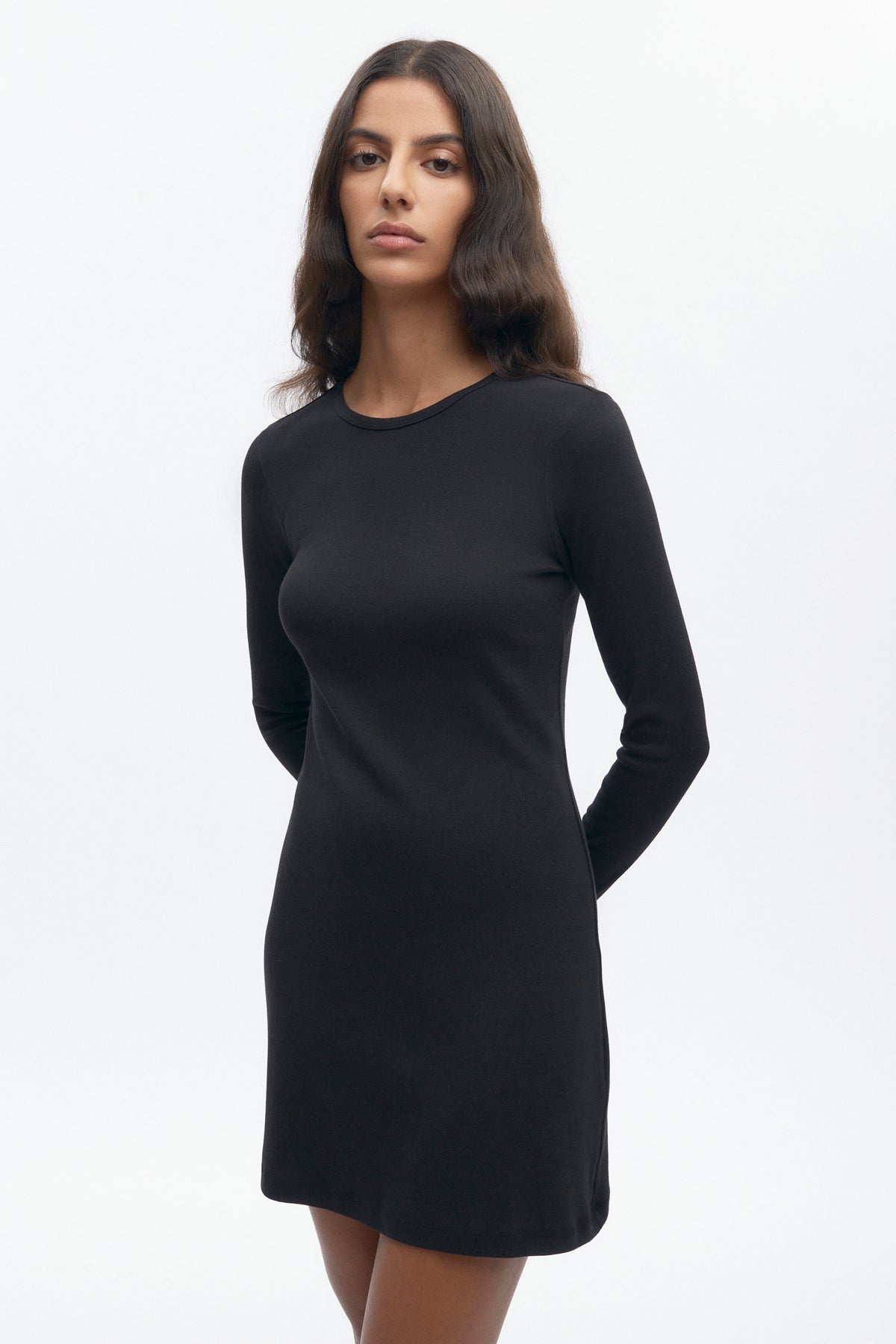 Women's Longsleeve Mini Dress in Black
