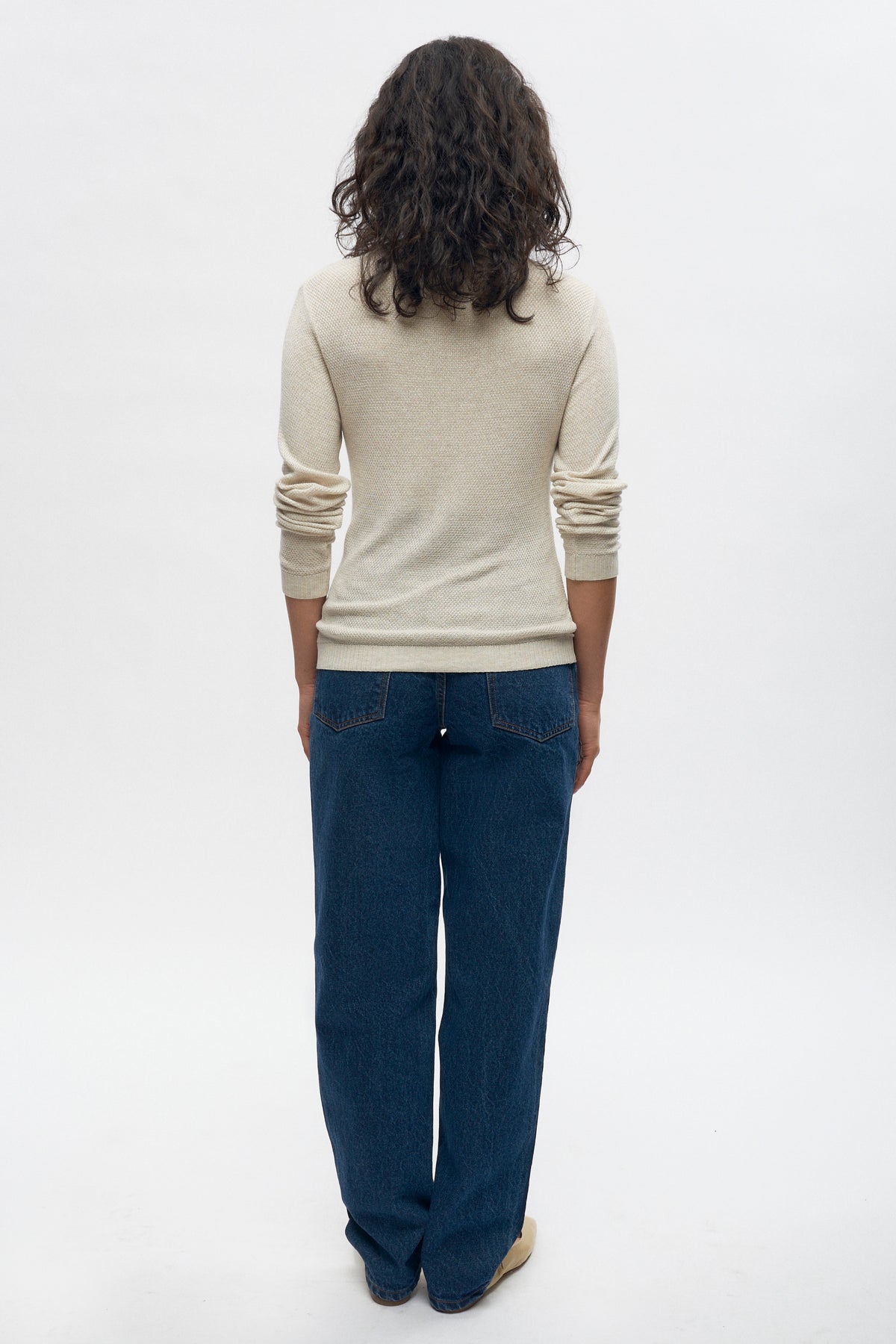 Women's Mesh Longsleeve in Natural