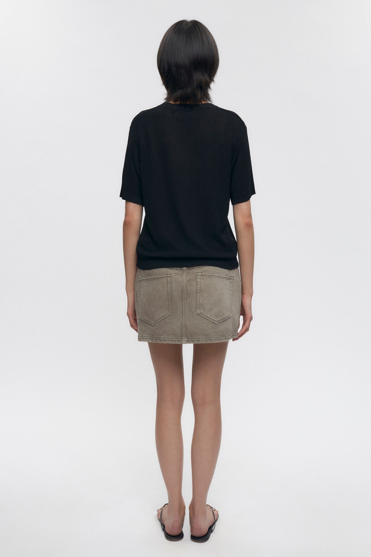 Women's Mesh Tee in Black
