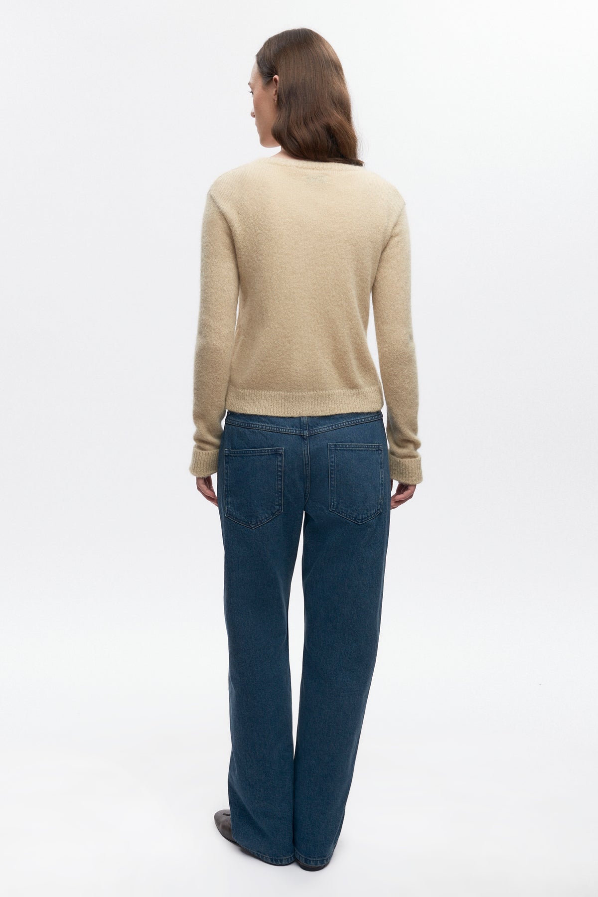 Women's Noor Fuzzy Cardigan in Sand