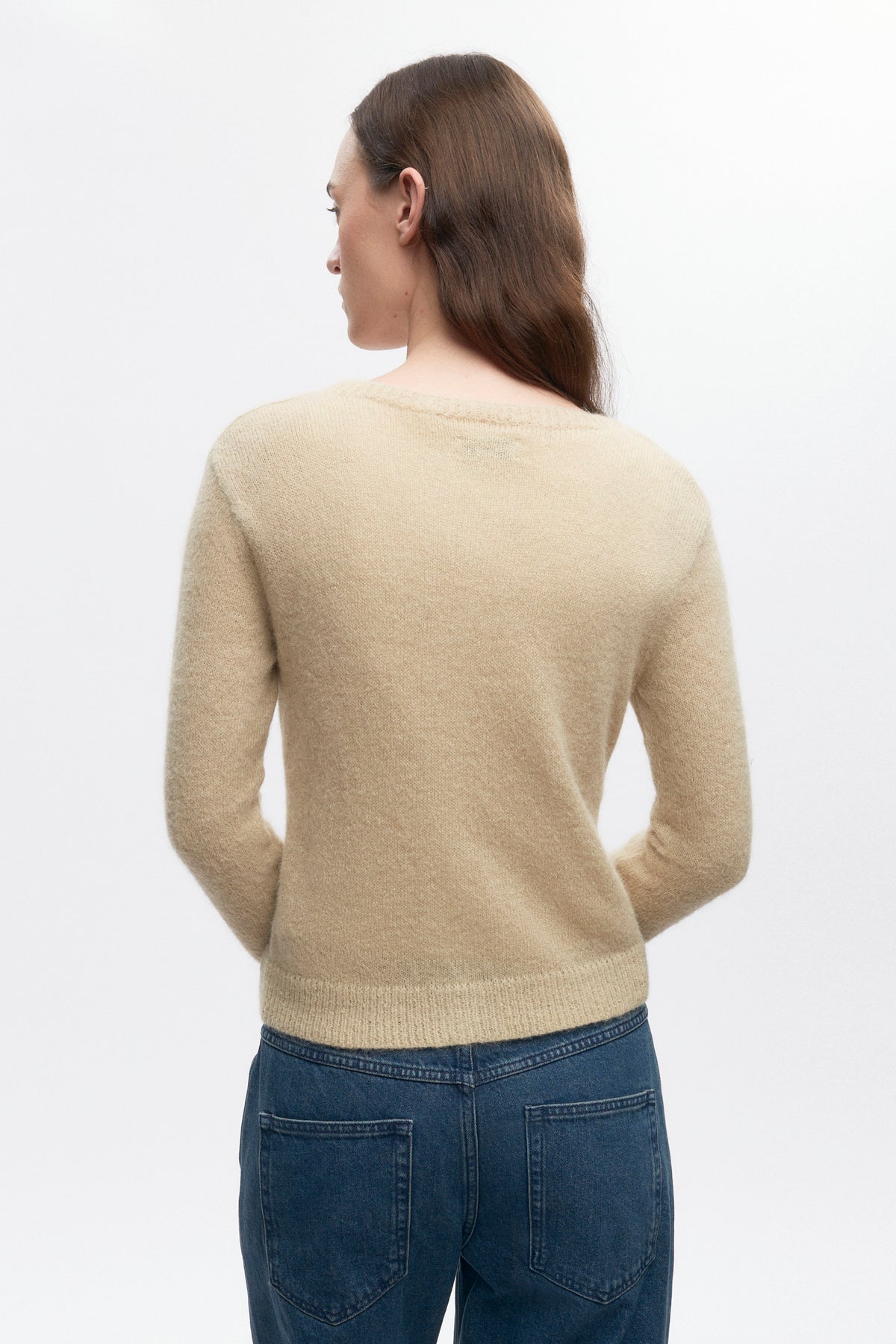 Women's Noor Fuzzy Cardigan in Sand