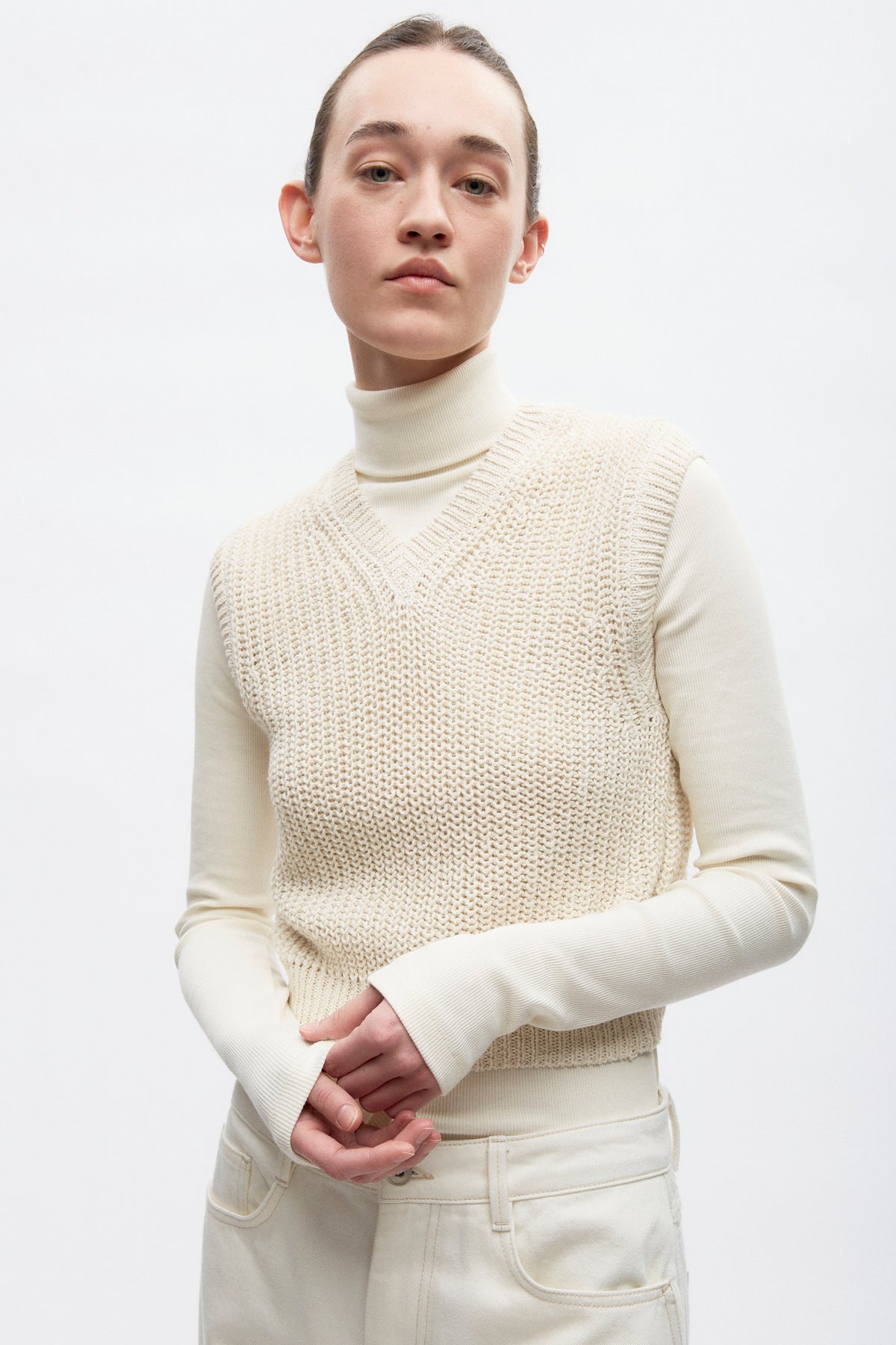 Débardeur en tricot Orman pour femme en mélange naturel