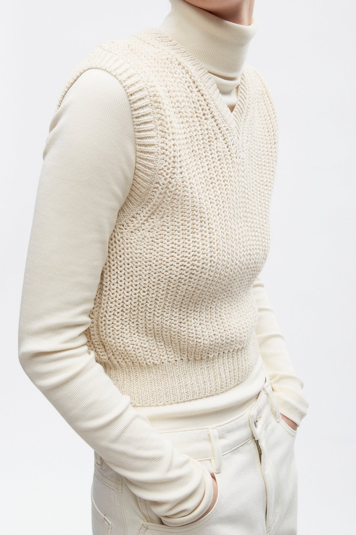Débardeur en tricot Orman pour femme en mélange naturel