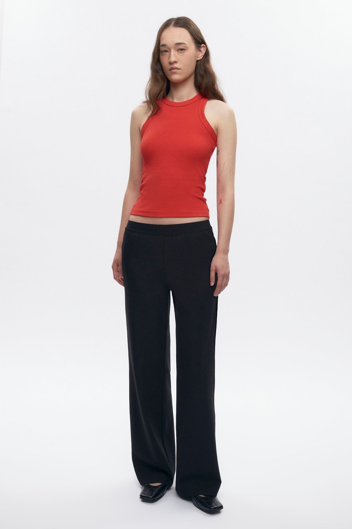 Women's Racer Tank in Fiery Red