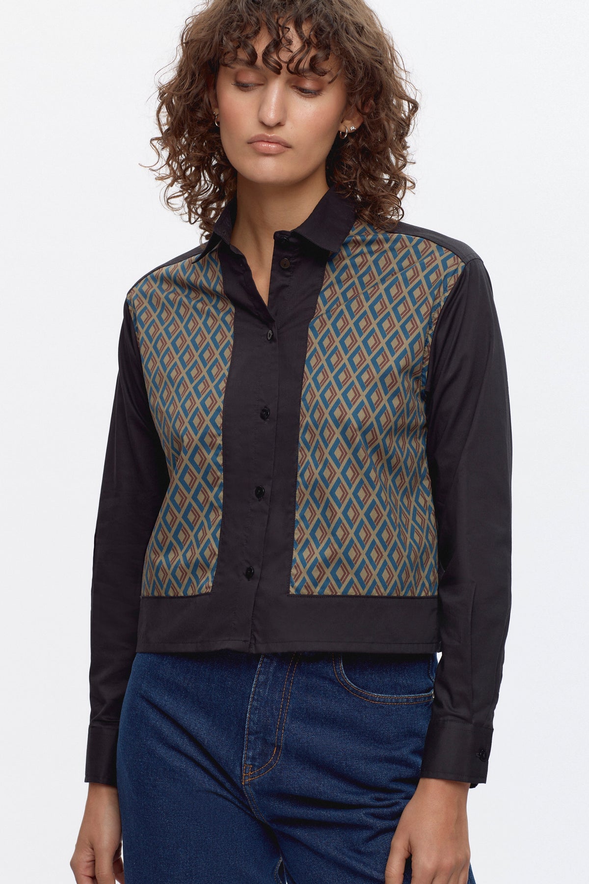 Women's Soad Shirt in Olive/Black