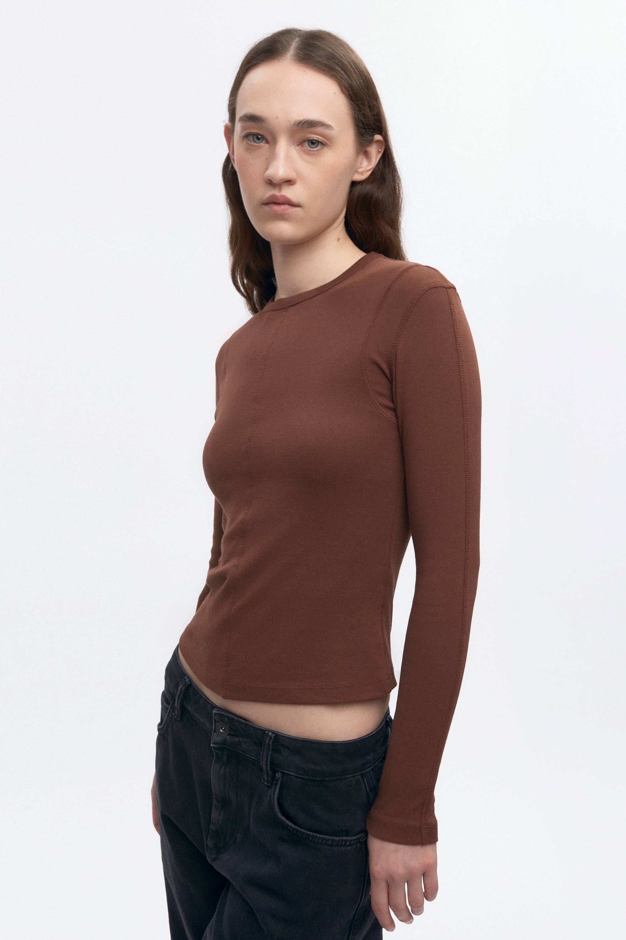 Women's Trace Longsleeve in Cocoa