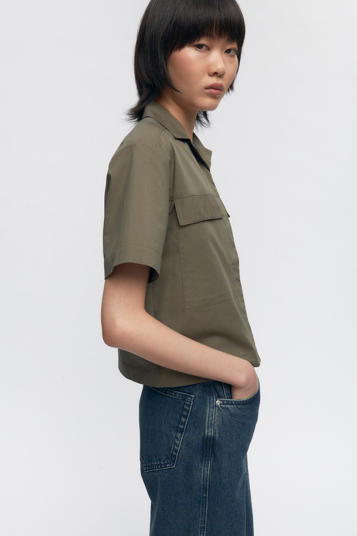 Women's Utility Shirt in Olive