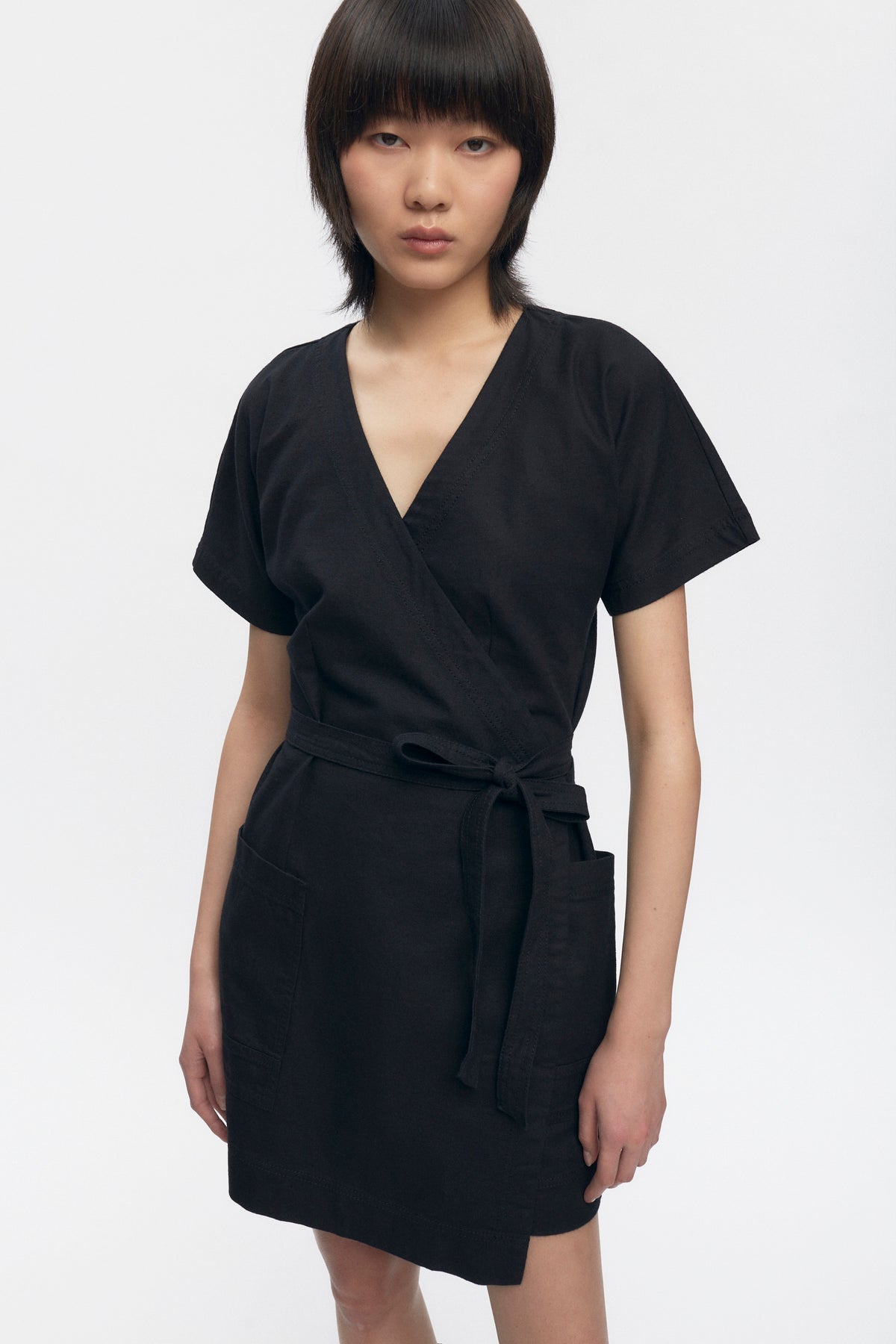 Women's Wrap Dress in Black