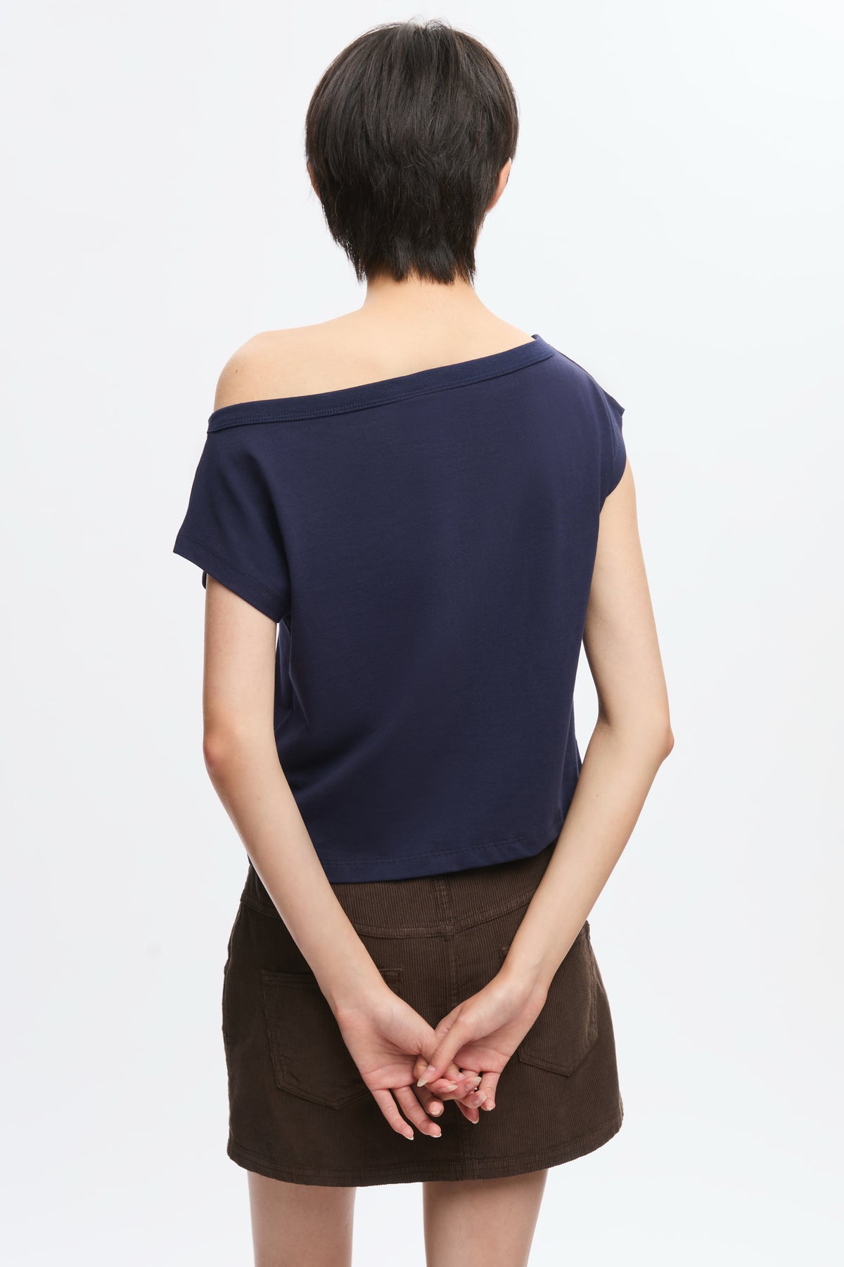 Tee-shirt à épaules dénudées pour femmes en midnight
